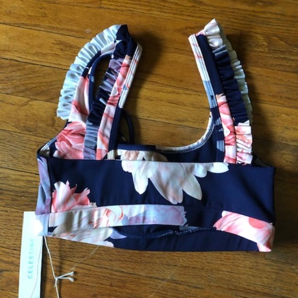 Celestine Lace-Up Ruffle Bra - Picture 5 of 5